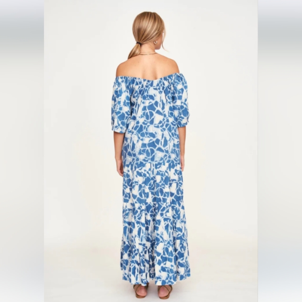 Mirth Capri Dress in Indigo Crackle size Medium - Picture 5 of 8